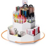 Rotatif pot a crayon, organiseur bureau rotatif, rotation � 360 degr�s organisateur de rangement stylo, ...