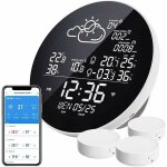 Rotationnel - station mto wifi, wlan thermometre interieur exterieur sans fil avec 3 capteurs extrieurs, ...