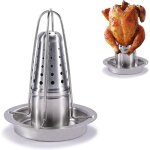 Rtissoire  poulet - le support  poulet en acier inoxydable - grill  poulet en canette de bire - ...
