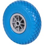 Roue anticrevaison bleue rifn260 - 20 - 75, noyau en polyamix gris, essieu lisse, charge maximale 80 ...