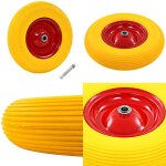 Roue pour brouette avec axe pu solide 4. 00 - 8 390 mm - roue de brouette - roues de brouette - home ...