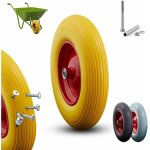 Arebos - roue de brouette en caoutchouc solide pu anti - crevaison pneus avec jante en acier 4. 80 / ...