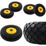 Vidaxl - roue de diable 2 pcs pu solide 3. 00 - 4 - roue de brouette - roues de brouette - home & living ...