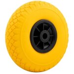 Roue diable / remorque - meso - 3. 00 - 4 - jaune / noir - pu increvable - 125kg