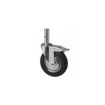 Roue d'échafaudage 200mm axe mâle 34mm avec frein Roue d'échafaudage 200mm axe mâle 34mm avec frein