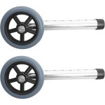 Roues de remplacement pour d�ambulateur en alliage d?aluminium gris kit 2 pi�ces 8 niveaux de hauteur ...