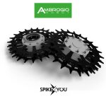 Roues pour robot tondeuse ambrogio l30e, l30es, acier inoxydable 3 mm