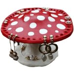Rouge 26 trous champignon boucle d'oreille pr�sentoir r�sine boucles d'oreilles stands art d�coratif ...