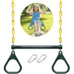 Rouges de barre de balan�oire trap�ze, cha�nes rev�tues accessoires de swing pour arri�re - cour