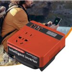 Rouge onduleur de batterie intelligente, onduleur de batterie portable convertisseur de batterie ext�rieur ...