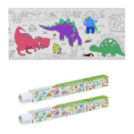 Rouleau de coloriage pour votre enfant, auto - adh�sif, lot de 2, orn� de dinosaures, en papier, 3 m, ...
