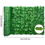 Rouleau de feuilles artificielles uv, parfait pour murs de haie et am�nagement paysager int�rieur et ...