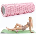 Rouleau de massage foam roller pilates colonne yoga rose rouleau de mousse multifonction id�al pour le ...