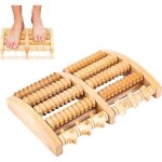Rouleau de massage des pieds en bois - r�flexologie - soulagement des douleurs aux pieds - am�liore la ...
