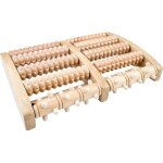 Rouleau de massage des pieds, masseur de pieds en bois, outil r�flexe pour la relaxation des points d'acupunct ...