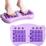 Rouleau massage pied violet appareil masseur pieds portable double rouleau de massage plantaire
