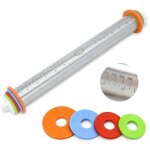 Rouleau � p�tisserie r�glable ? rouleau � p�tisserie en acier inoxydable, laminoir � p�te pour enfants, ...