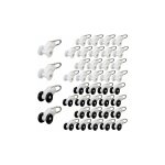 Rouleaux planeur de rideau 40 pices crochet pergola rail rouleaux de rail de rideau roue de poulie en ...