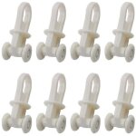 Rouleau de rail de rideau sourcing map 8, 5mm diam�tre glisseur roulette roue rail voilage store plastique ...