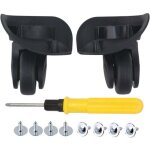 Roulette 1 paire de valises noires � roulettes pivotantes � 360 degr�s 91x107x49mm - roulette