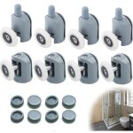 Roulette porte coulissante douche 8 pices roulettes pour porte de douche 23mm galets de porte de douche ...