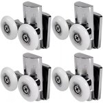 Roulettes de porte de douche, 23 mm roues de porte de douche en haut ou en bas, roulette porte coulissante ... Roulettes de porte de douche, 23 mm roues de porte de douche en haut ou en bas, roulette porte coulissante ...