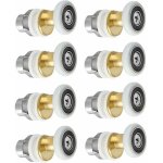 Roulette porte douche, roulettes de porte coulissante cabine de douche porte poulies roue de rechange ...