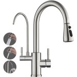 Rovogo mitigeur de cuisine monobloc avec douchette extractible, robinet � filtre � eau 3 voies avec 2 ...
