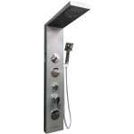 Rovogo - 5 fonctions bross panneau colonne de douche hydromassante - lumires led, pluie, brume, 3 x ...