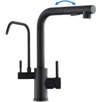 Rovogo robinet cuisine noir, acier inox mitigeur cuisine avec douchette extractible, robinet filtre � ...
