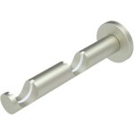 Lot de 2 supports muraux nickel satin pour installation double ?  28 mm ? pour tringles et barres  ...