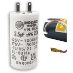 Condensateur 2, 5 f ? moteur de volet roulant ou store ? compatible somfy, simu, nice ? cylindrique ...