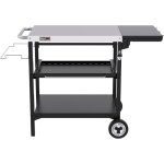 Desserte extrieure pour plancha - 3 tagres chariot pour barbecue avec dessus de table en acier inox ...