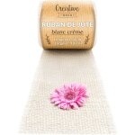 Ruban chemin de table jute 10cm x 10m blanc co - responsable dco