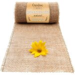 Ruban chemin de table jute 30cm x 10m beige d�co rustique �co