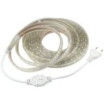 Ruban led 3m, tr�s lumineux bandeau led 220v avec interrupteur, 5050 ip65 etanche, blanc chaud