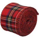 Ruban de lin dcoratif de nol en fil de fer - rouleau de lin - 2 (modle 5 cm 6 mtres par rouleau) ...