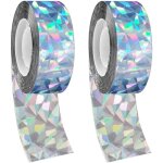 Ruban repulsif pour oiseaux, 2 rouleaux de 2, 4cm80m ruban effaroucheur oiseaux anti oiseaux ruban r�fl�chissa ...