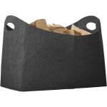 Rubberneck panier à bûches l en feutre gris anthracite 54 x 39 x 30 cm Rubberneck panier à bûches l en feutre gris anthracite 54 x 39 x 30 cm