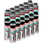 Rubson pack de 12 mousses expansives �nergie pistolable gris 750ml