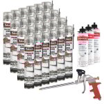 Rubson pack de 6 mousses expansives �nergie pistolable gris 750ml + nettoyant cl12 + pistolet