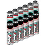 Rubson pack de 6 mousses expansives �nergie pistolable gris 750ml