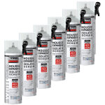 Rubson pack de 6 mousses expansives whiteteq 500ml ? isolation thermique et phonique