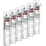 Rubson pack de 6 mousses expansives whiteteq de rubson 750ml ? isolation thermique et phonique
