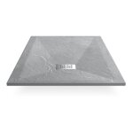 Rue du bain - receveur de douche 80x80 carr - composite gris - nazca