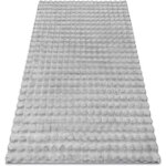 Rugsx - tapis bubble argentin 21 imitation de fourrure de lapin 3d structurel grey 80x150 cm