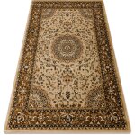 Rugsx - tapis royal e0177 cadre, rosette - beige / marron beige 100x200 cm