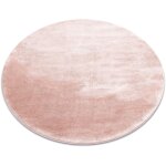 Rugsx - tapis visco cercle rose 8 peluche, imitation fourrure de lapin pink cercle 120 cm