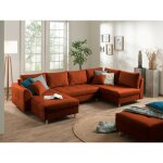 Lisa design - rune - canap panoramique - avec pouf d'appoint - 7 places - style scandinave - droit - ...