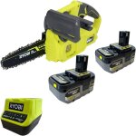 Ryobi - ry18cs20a - 0 18 v one + trononneuse  chane sans fil 20 cm compact + 2x batterie 4, 0 ah + ...